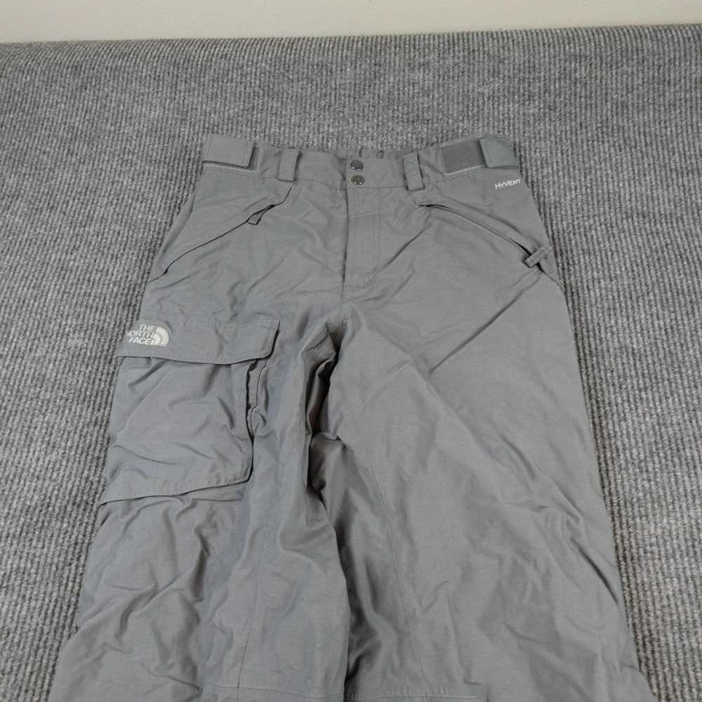 The North Face Snow Pants Mens Medium Gray HyVent Waterproof Pockets Skiing